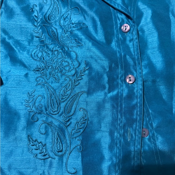 Allison Daley Blue Button-Front Jacket - Picture 4 of 5